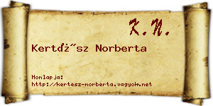 Kertész Norberta névjegykártya